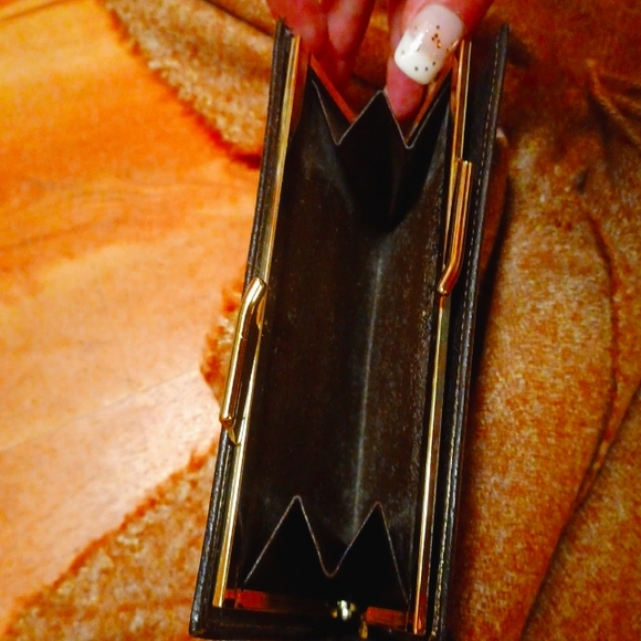 Large Vintage Burberry Check Gold-Clasp Wallet/ Clutch - Picture 5 of 7